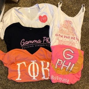 BUNDLE- 7 gamma phi beta sorority shirts